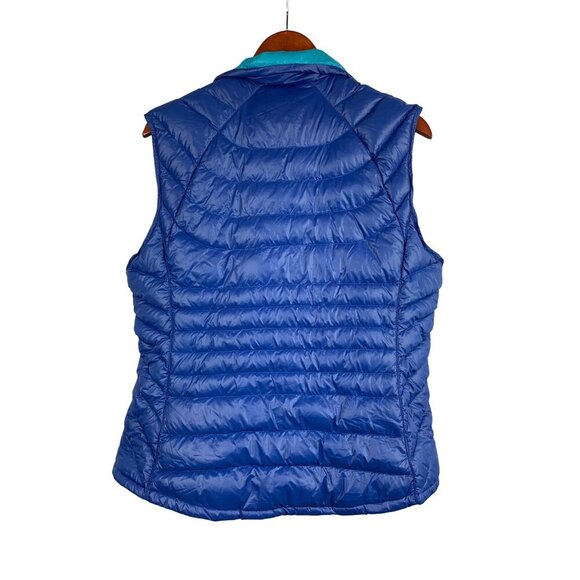 Bernardo Packable Womens Down Puffer Vest Blue Teal Reversible Nylon Lightweight - Picture 2 of 5